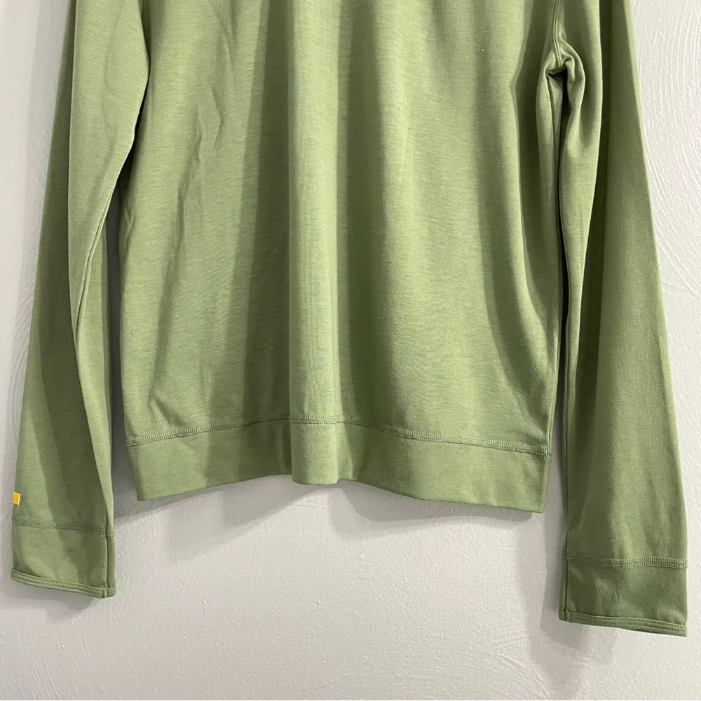 Sport Science wool 2.0 base-layer top pullover half zip green outdoor thumbholes - Picture 8 of 9
